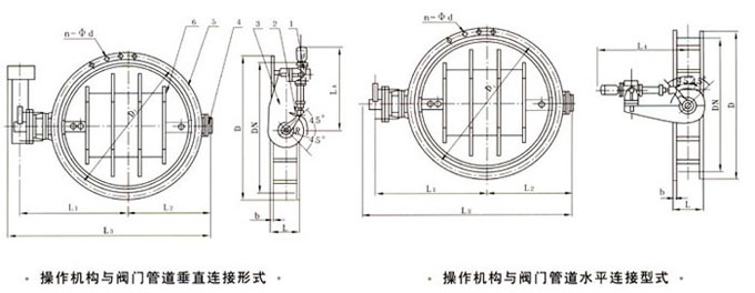 D241W-1型電液動蝶閥外形結(jié)構(gòu)尺寸圖