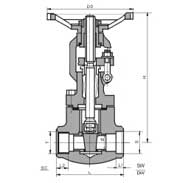 Z11H、Z41H、Z61H鍛鋼閘閥PN16~PN160外形結構尺寸圖