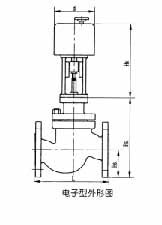 ZZWPE型自力式電控溫度調節閥PN16~PN40外形結構尺寸圖