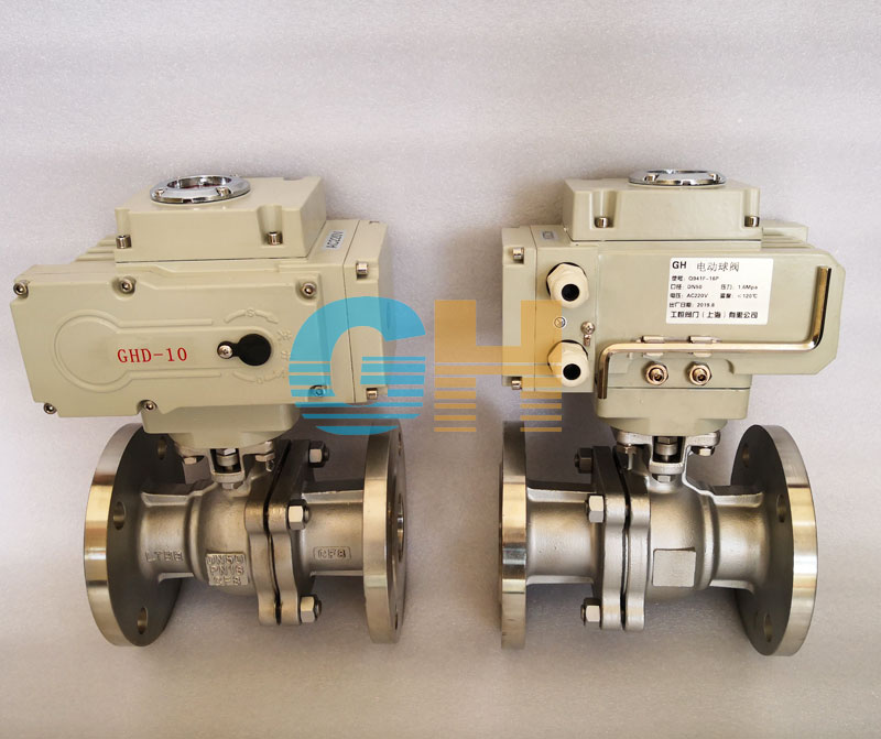 DN50不銹鋼高平臺電動球閥-配精小型電動執行器實物圖一