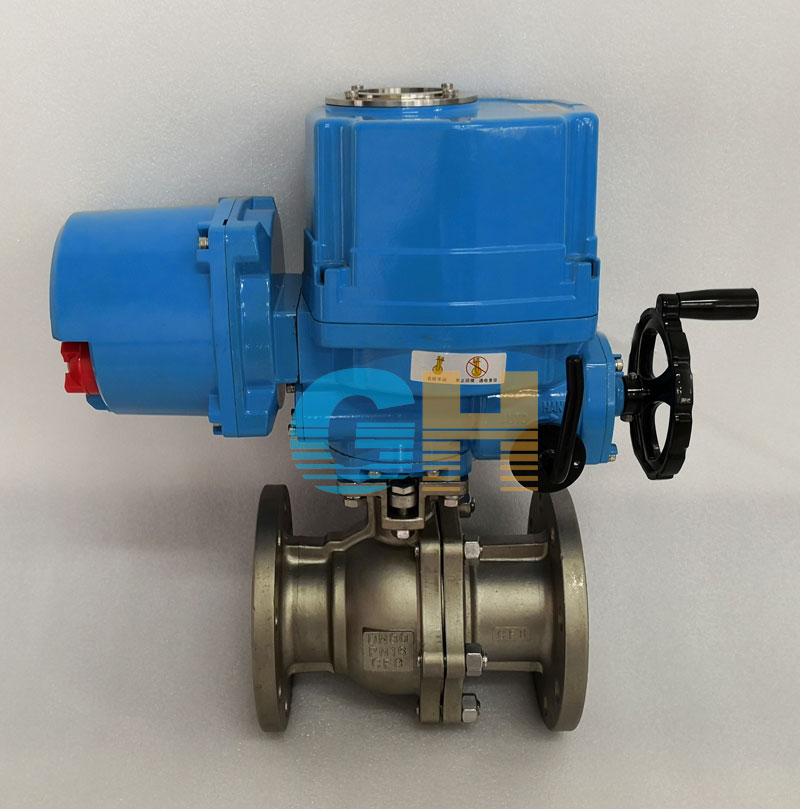 DN80不銹鋼高平臺電動球閥-配QT智能型帶遙控電動執(zhí)行器實物圖一