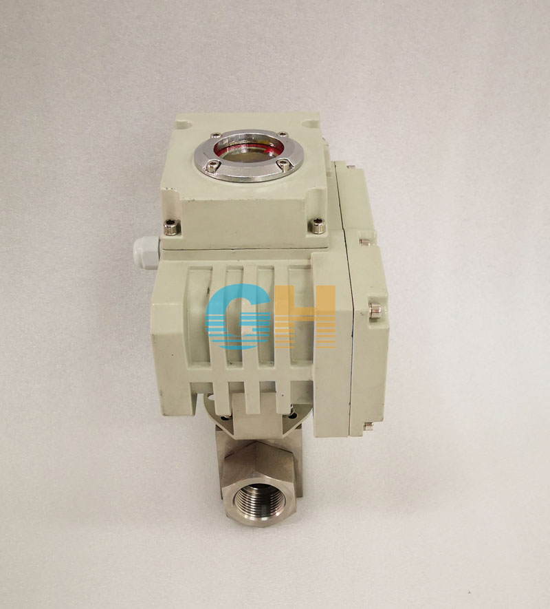 1"不銹鋼電動高壓球閥-配精小型電動執行器四
